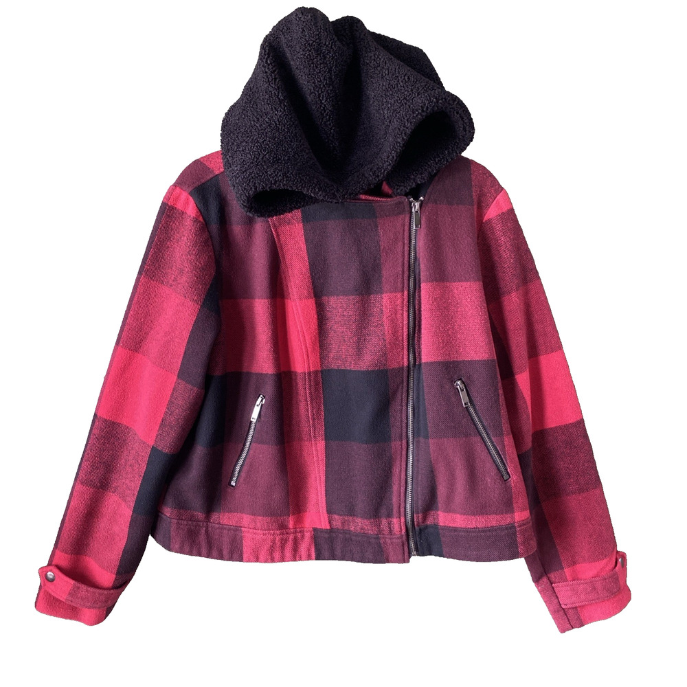 Rock Republic Jacket Women’s XL Lumberjack Plaid Red Black Casual Flannel Coat